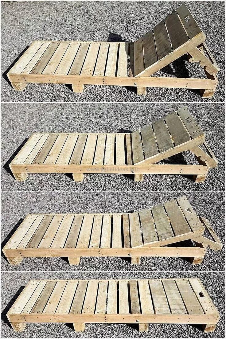 Поддоны самодельные Diese Holzpaletten-Sonnenliege ist ein einfaches aber das attraktivste Holzpalet