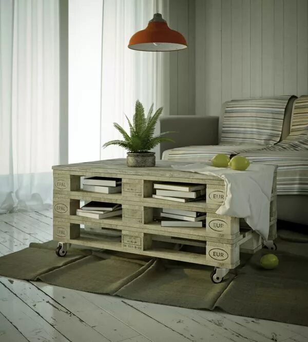 Поддоны в интерьере фото I kolejny stolik z palet Diy pallet furniture, Vintage wood floor, Pallet furnit