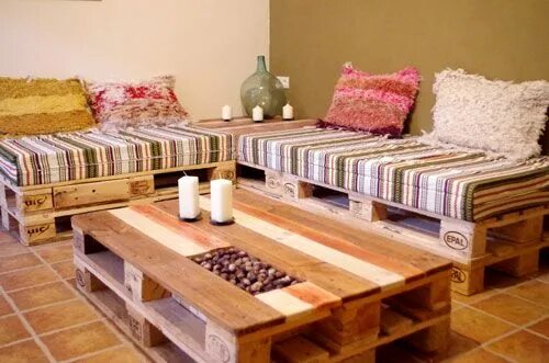Поддоны в интерьере фото sofá de pallet decoração limpezinha em 2019 Mobiliário de exterior de paletes, C