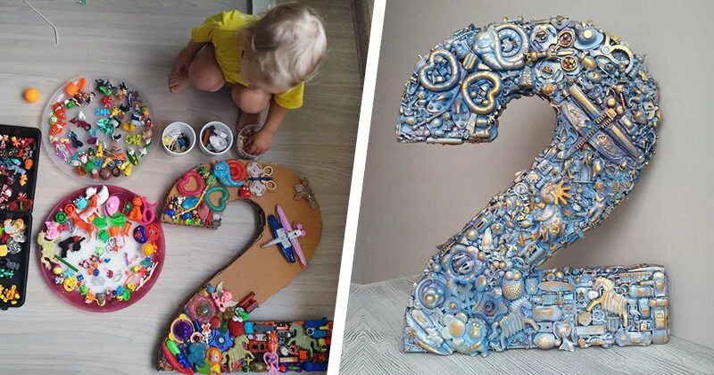 Поделка 5 лет фото Делаем цифру "2" на день рождения: Мастер-Классы в журнале Ярмарки Мастеров
