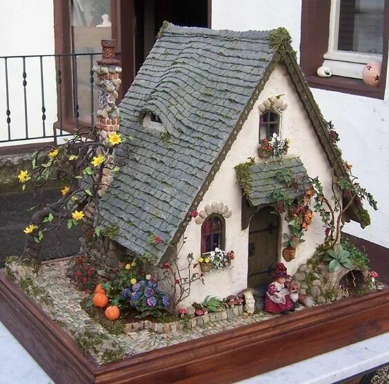 Поделка дом своими руками фото Gallery.ru / Фото #112 - Домики готовые - svmur51 Fairy garden houses, Fairy hou