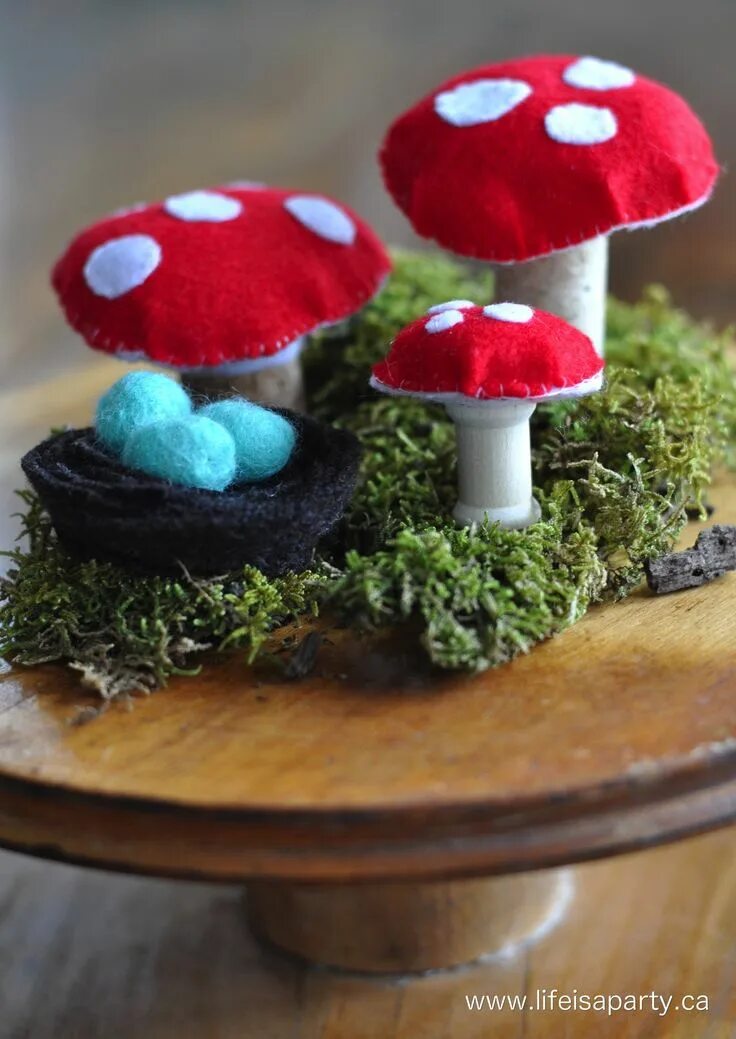 Поделка гриб фото Felt Mushrooms Felt mushroom, Felt diy, Stuffed mushrooms