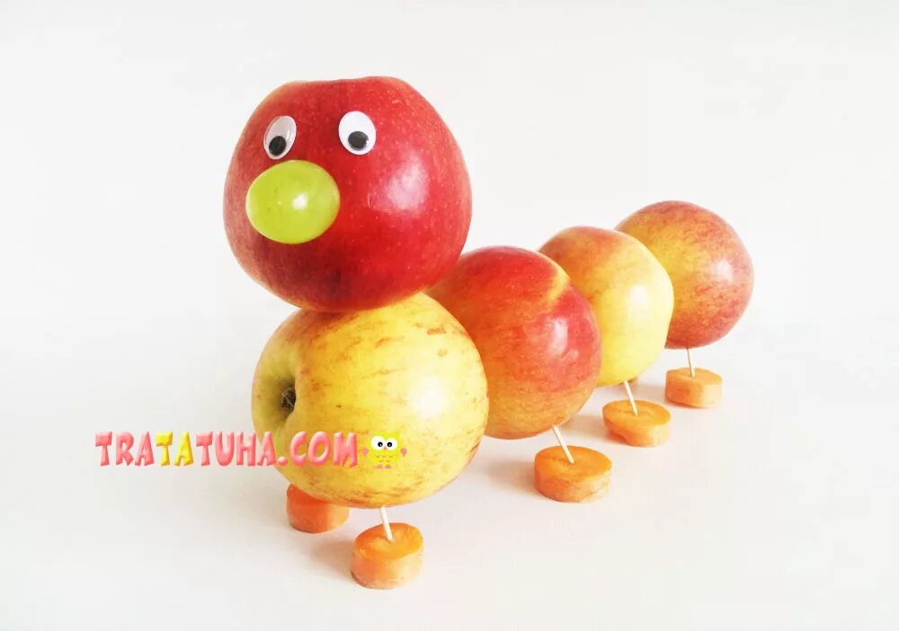Поделка гусеница из яблок пошагово с фото Apple Caterpillar - The Most Beautiful Autumn Craft