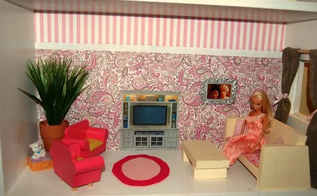Поделка интерьер комнаты Renewed Spaces: Barbie house Redesign Barbie house, House, Barbie