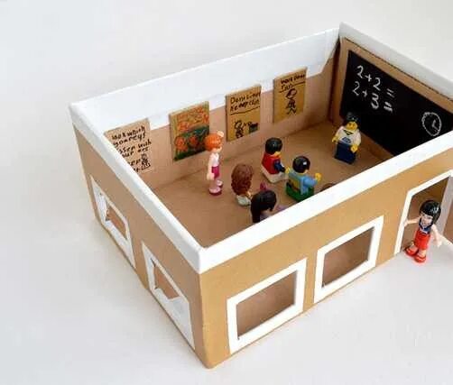 Поделка из коробок фото cardboard toy house for Sale OFF 64