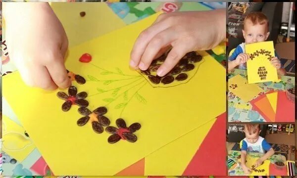 Поделка из косточек арбуза фото АППЛИКАЦИЯ ИЗ АРБУЗНЫХ СЕМЕЧЕК #Чем_заняться_на_досуге@roditeli_i