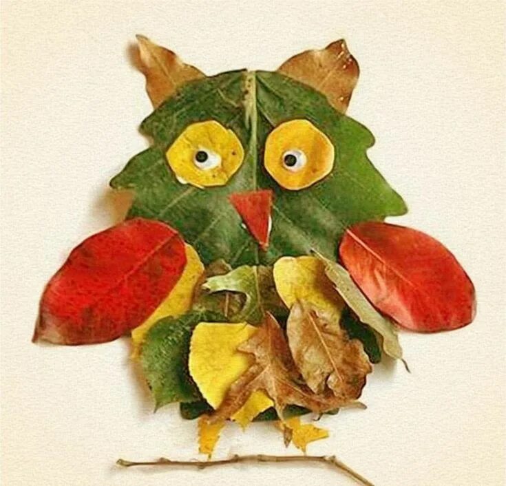 Поделка из листьев фото Pin on Сувениры Leaf crafts, Autumn leaves craft, Fall crafts for kids