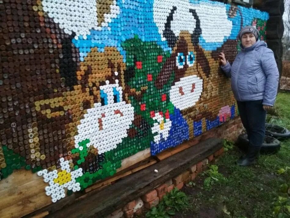 Поделка из пластиковых крышек фото Коврик из пробок для пластиковых бутылок своими руками: инструкция, фото