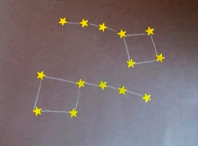 Поделка из пластилина большая медведица созвездие фото Картинки СОЗВЕЗДИЕ НА КАРТОНЕ ИЗ ПЛАСТИЛИНА 1 КЛАСС