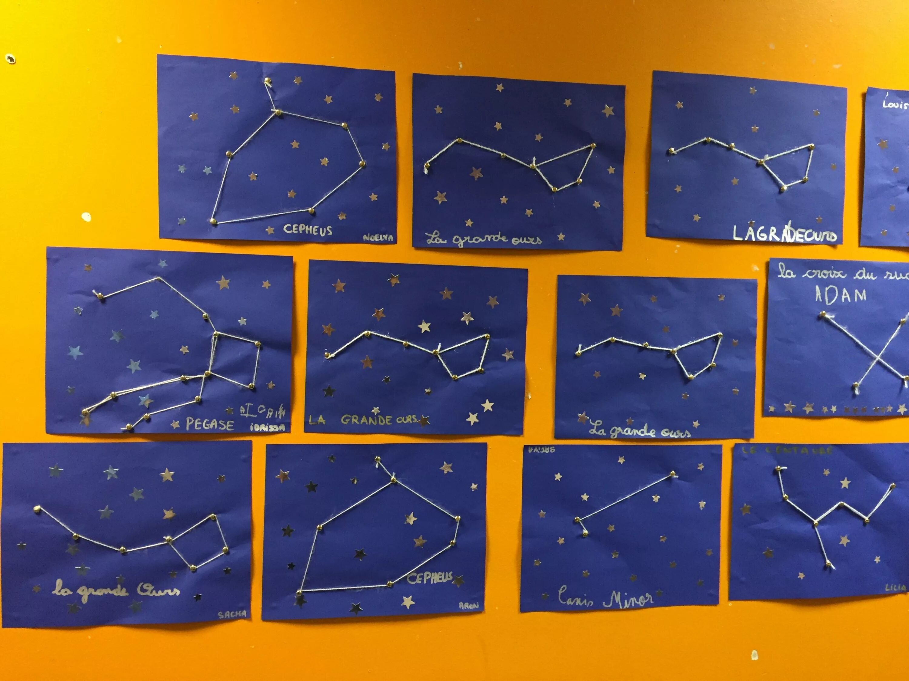 Поделка из пластилина большая медведица созвездие фото Les constellations Activité manuelle espace, Constellations, Astronomie
