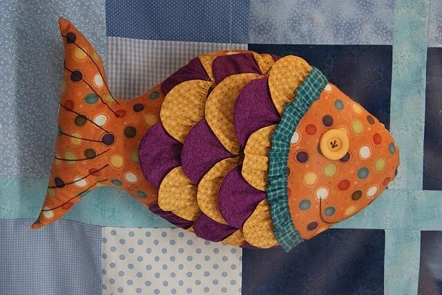 Поделка из ткани фото своими руками Épinglé par crochettado sur Gostaria de fazer Poisson, Poisson d'avril, Tissu