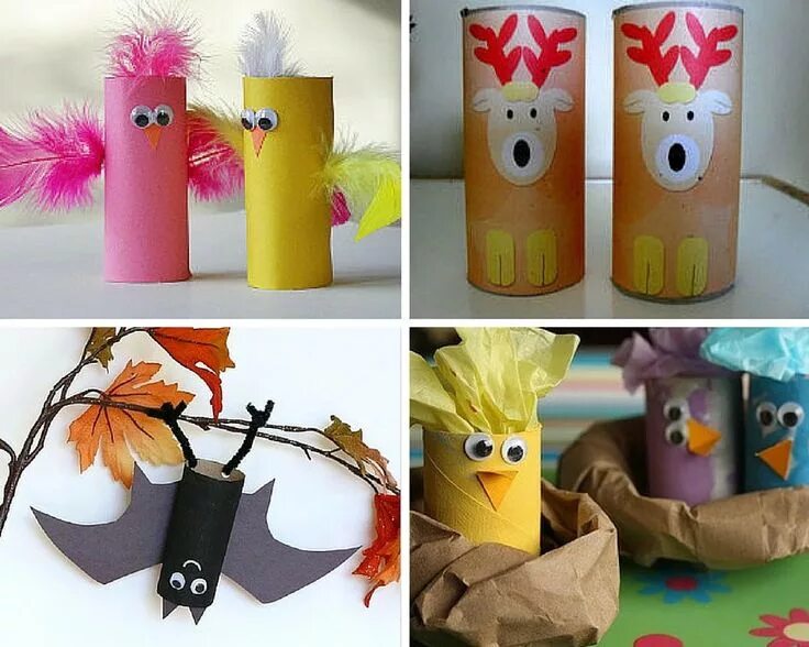 Поделка из втулки фото Animal Crafts for Kids: 27 Crafts with Toilet Paper Rolls Paper towel crafts, An