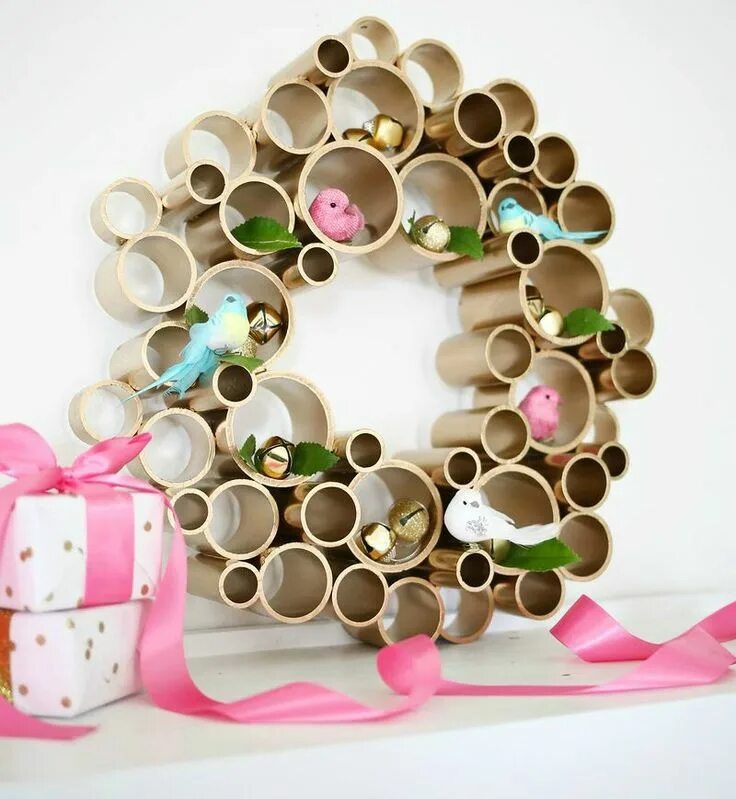 Поделка из втулки фото FaveCrafts - 1000s of Free Craft Projects, Patterns, and More Cour de noël décor