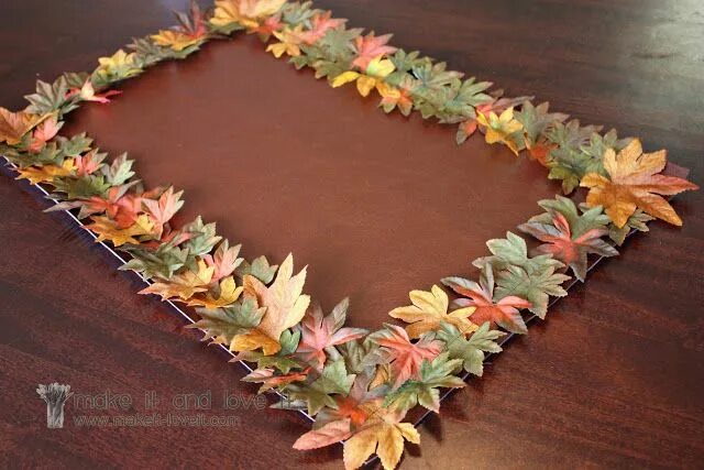 Поделка осенняя рамка для фото Autumn Table Runner/Mat Make It & Love It Fall table runners, Fall table centerp