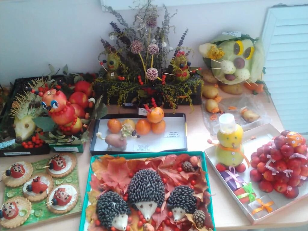 Поделка осенняя ярмарка в садик фото Оригинальные идеи из даров осени" 21.09.2017 Галич - БезФормата