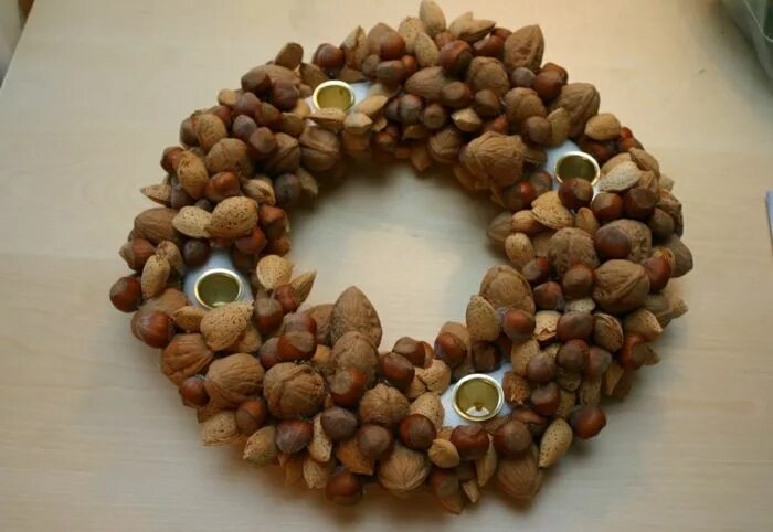 Поделка с грецких орехов фото 52 Adventskranz Beispiele und etwas mehr über die Bedeutung und Symbole, welche 