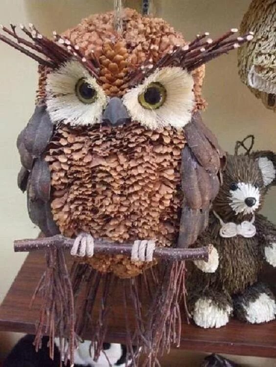 Поделка сова фото pinecone owl ornament: Owl crafts, Pine cone art, Pine cone crafts