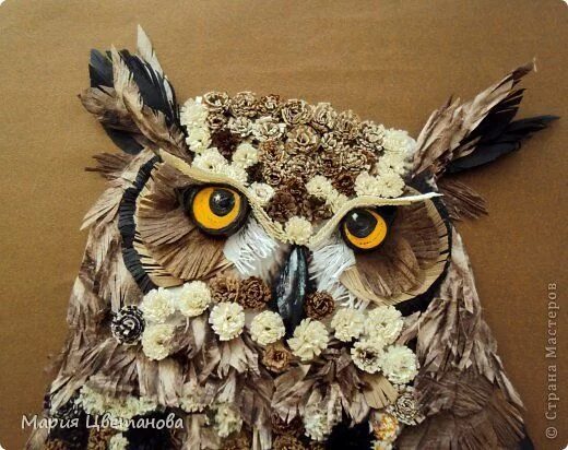 Поделка сова фото Pin on Квиллинг Quilling, Owl, Paper art