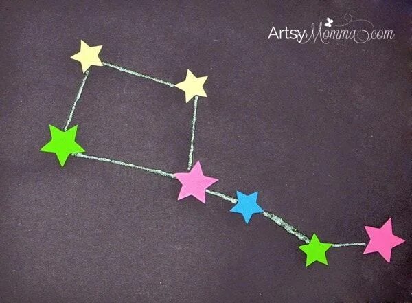Поделка в школу большая медведица созвездие фото Learning About Constellations Crafts and Activities Constellation craft, Space c