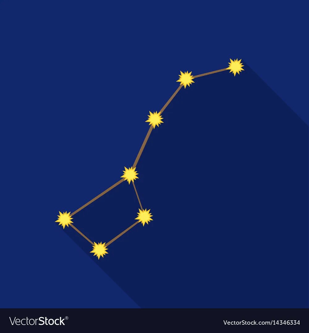 Поделка в школу большая медведица созвездие фото Ursa major icon in flate style isolated on white Vector Image