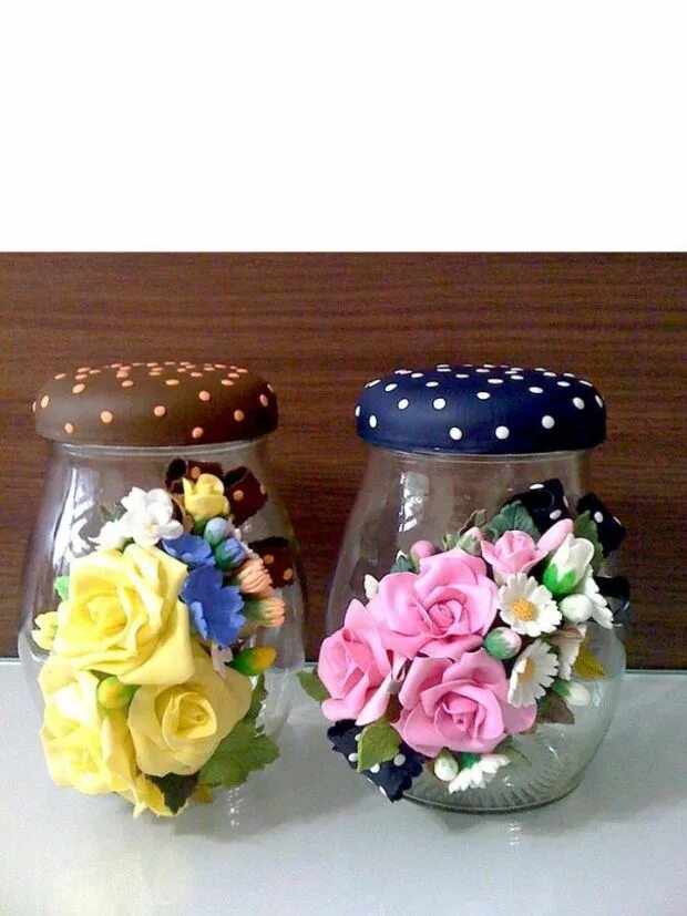 Поделки банк фото Mason Jar Decor Crafts Upcycle Art Frascos decorados, Frascos, Navidad de arcill