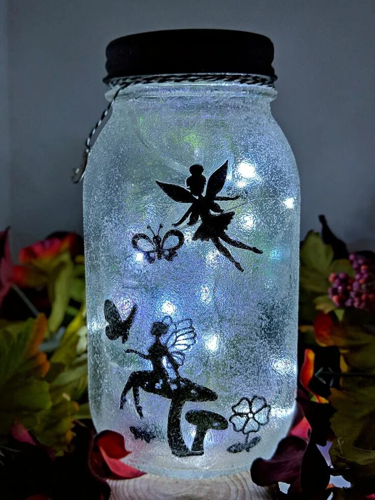 Поделки банк фото Fairy/butterfly LED Mason Jar Lamp - Etsy Fairy jars diy, Fairy jars, Mason jar 