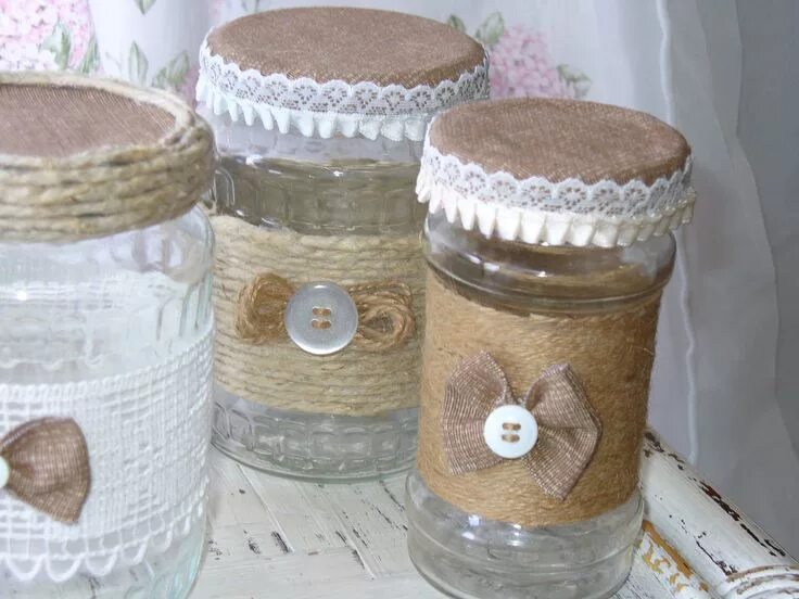 Поделки банк фото Pin di Delores Cooper Berringer su Mason jar/ jars crafts Barattoli riciclati, B