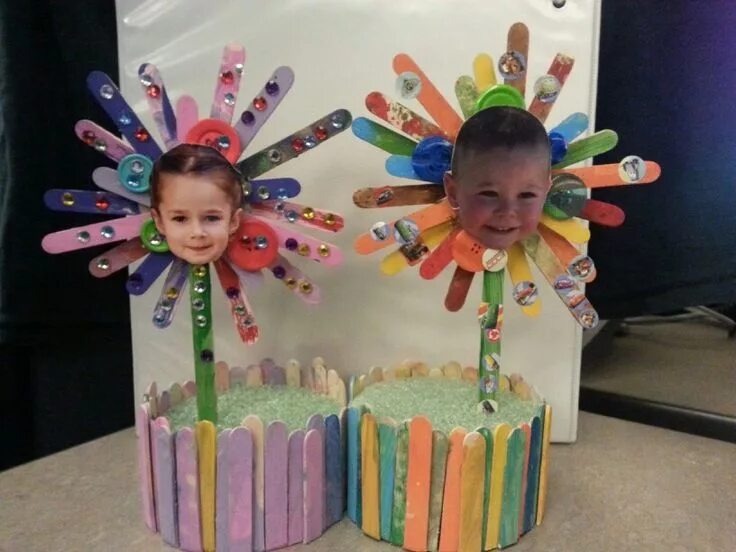 Поделки детскими руками фото www.pickupflowers.com Grandparents day crafts, Toddler crafts, Fathers day craft