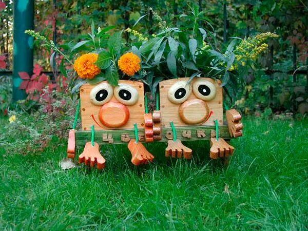 Поделки для дачи своими руками Идеи для сада Plant pot decoration, Diy backyard landscaping, Container gardenin