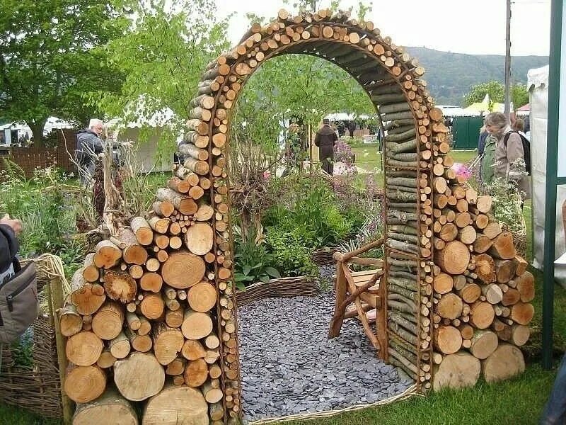 Поделки для дачи своими руками из подручных Pin on Дача Garden gates, Backyard landscaping, Woodworking projects plans