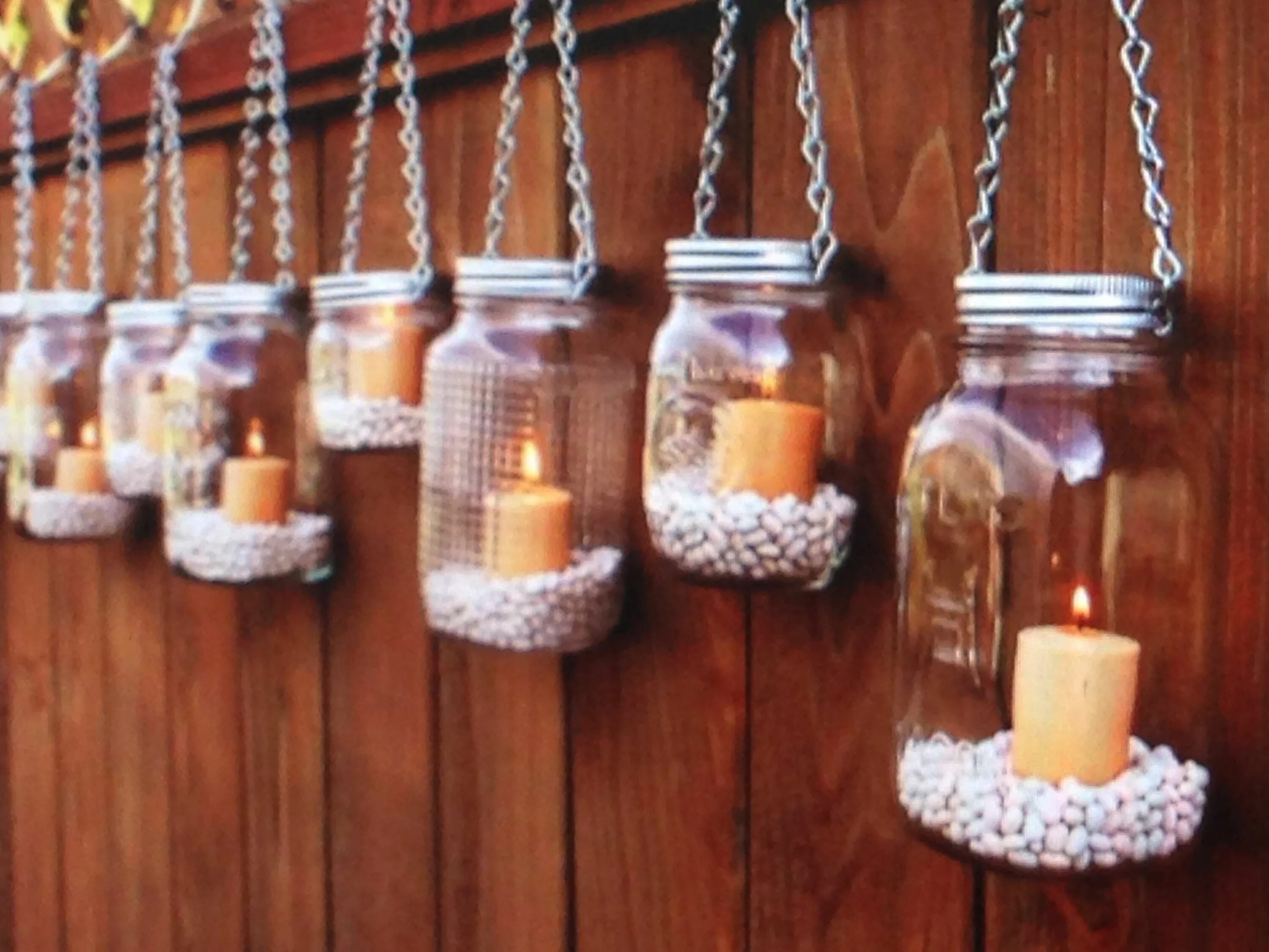 Поделки для декора дома Velas no pote de vidro Lanterne con barattoli di vetro, Barattoli conserve, Lant