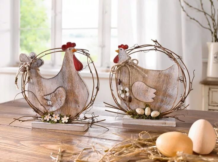 Поделки для декора дома Древесины Курица Chicken crafts, Easter crafts, Christmas wood crafts