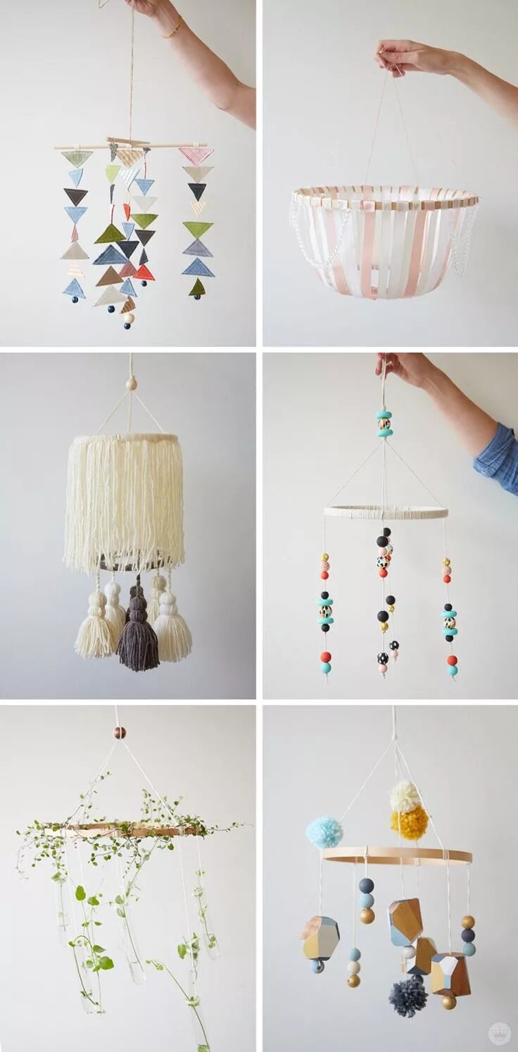Поделки для декора комнаты своими руками Make Your Own Embroidery Hoop Baby Mobile - Think.Make.Share. Baby diy projects,