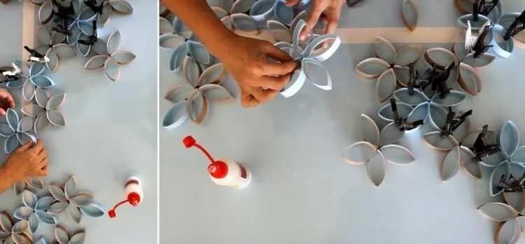 Поделки для декора своими руками idées-déco-salon-moderne-faire-soi-même-fleurs Idee deco salon, Déco salon, Fabr