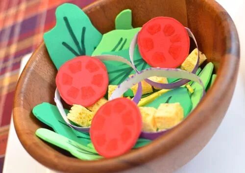 Поделки для детей 4 лет фото DIY Play Salad Pretend food, Play food, Play kitchen