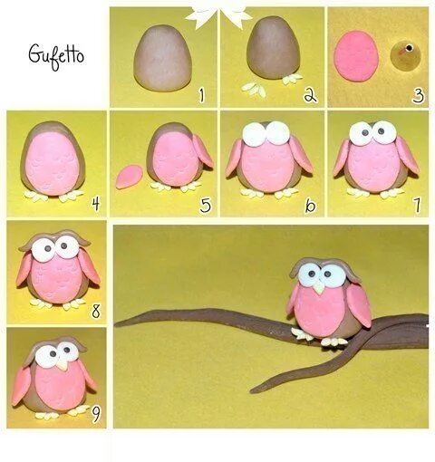 Поделки для детей пошагово фото Pin by Bimya Vimil Mathana on My Saves Polymer clay crafts, Clay crafts air dry,