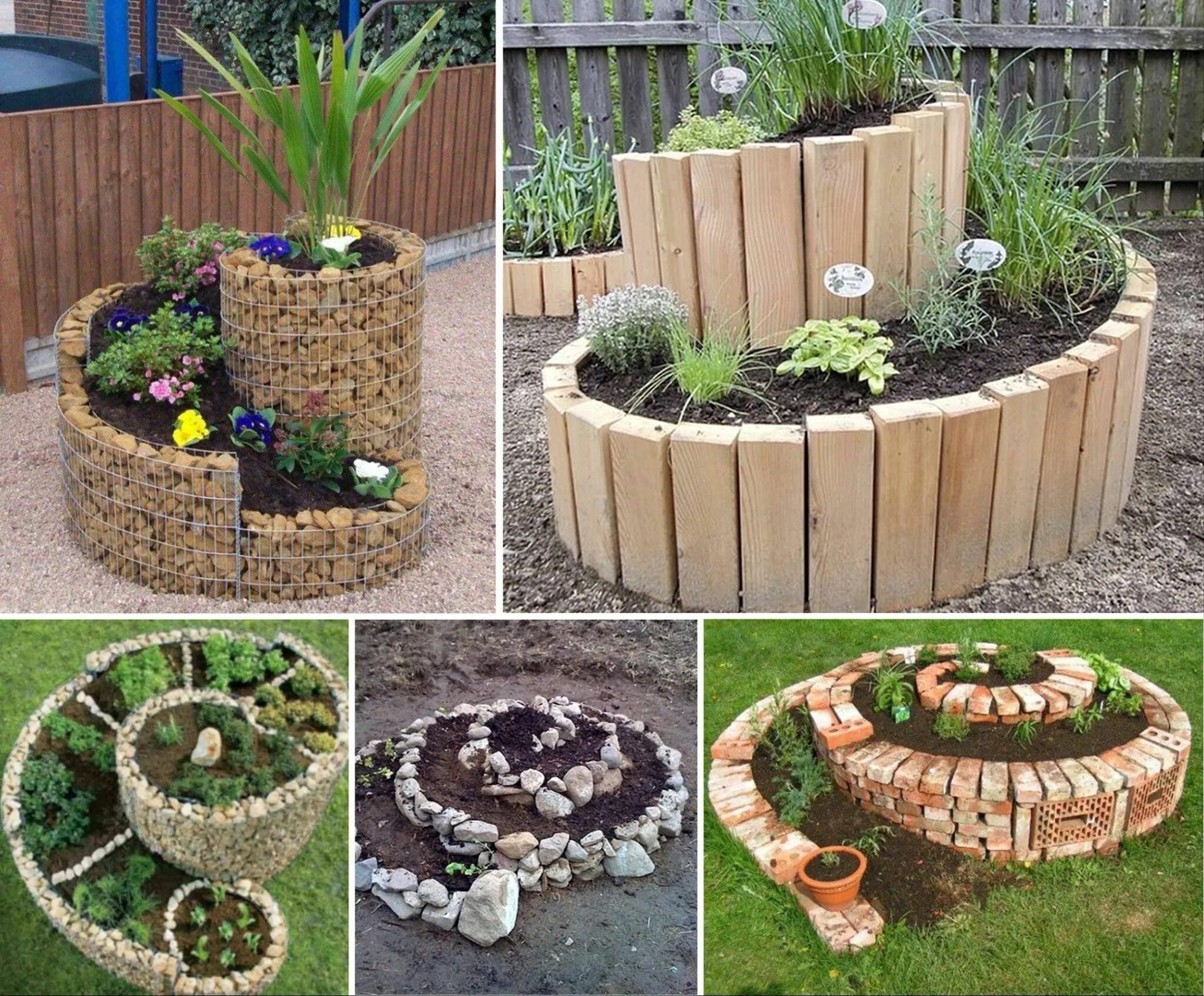 Поделки для дома и дачи своими руками DIY Spiral Herb Gardens Spiral garden, Diy herb garden, Garden projects