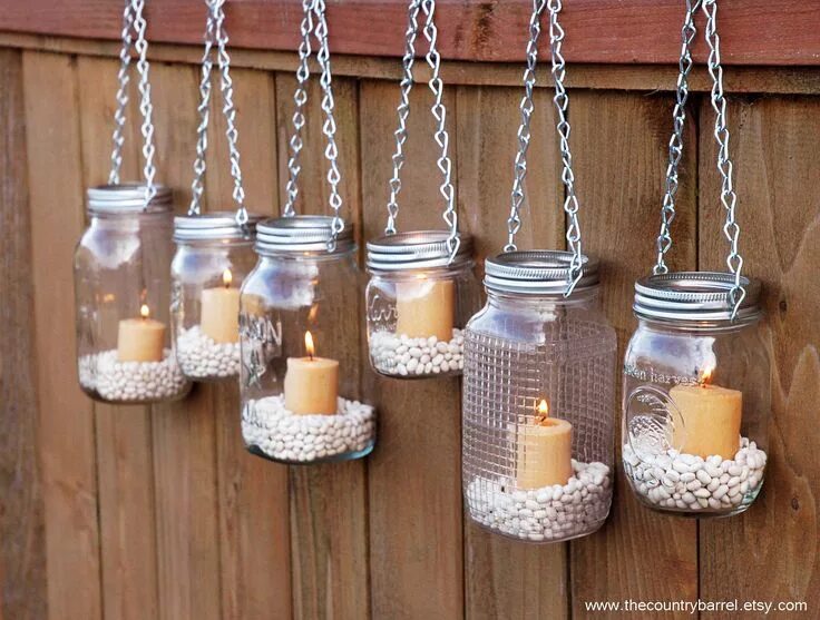Поделки для дома своими руками декор i have some of these.. will have to try one day! Mason jar diy, Hanging mason ja