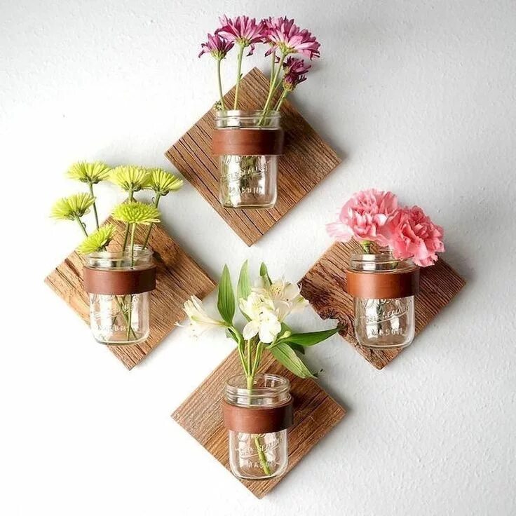 Поделки для интерьера фото 33 Awesome DIY Crafts Ideas for Interior Home Wall - doityourzelf Mason jar scon