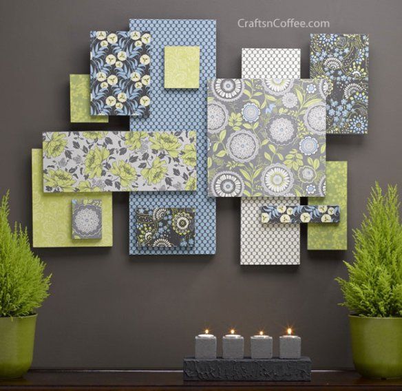 Поделки для интерьера фото Easy & inexpensive DIY Wall Art is #1 on Crafts 'n Coffee Cheap home decor, Chea