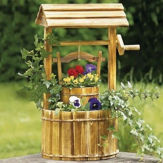 Поделки для сада и дачи своими руками сад и огород своими руками Beautiful gardens, Hanging baskets, Bird house