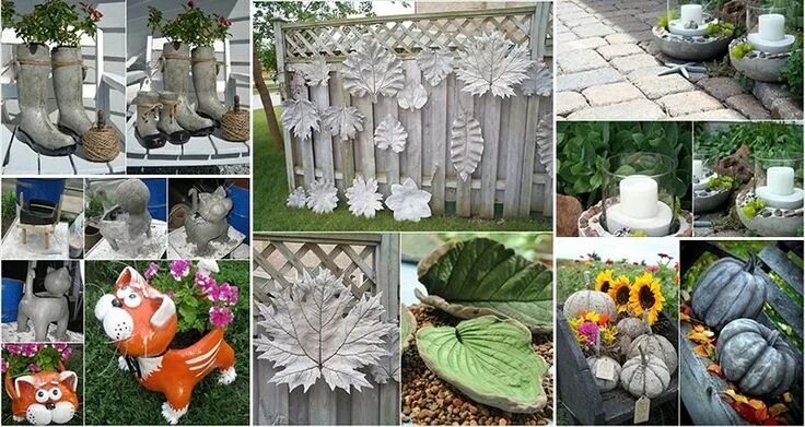 Поделки для сада из цемента фото Pin on Garden