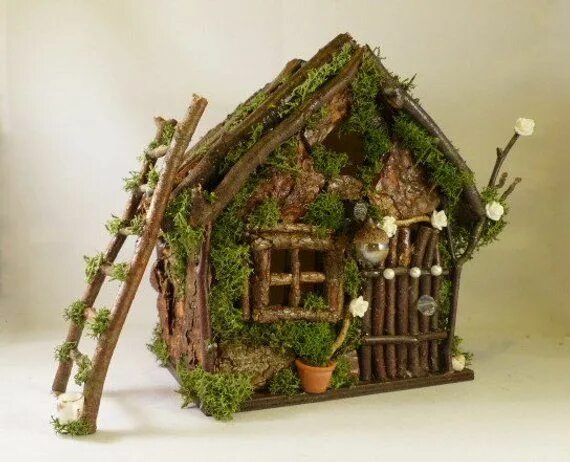 Поделки домик фото Wren Fairy Cottage Fairy House Gnome House Fairy Garden - Etsy Fairy garden etsy