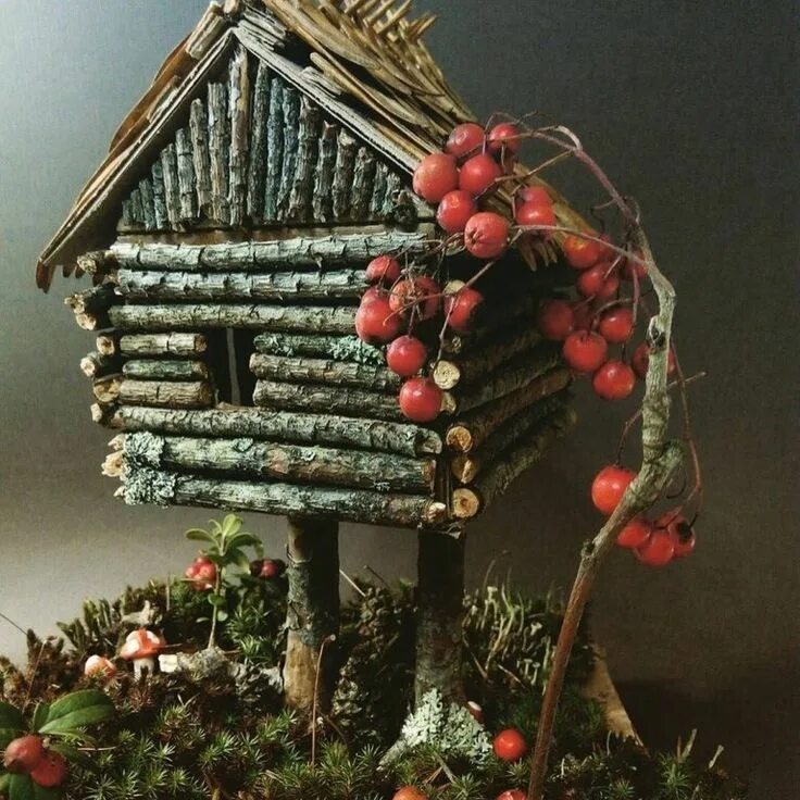 Поделки домик фото Пин от пользователя Natasha Marchuk на доске Баба Яга/ Baba Yaga Осенние поделки