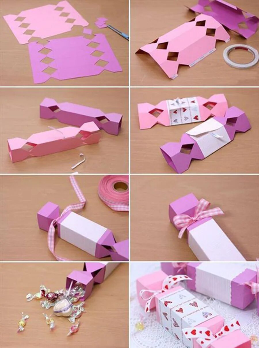 Поделки фото инструкция EASY PAPER DIY TUTORIALS FOR CHRISTMAS Небольшие подарки, Коробки своими руками,