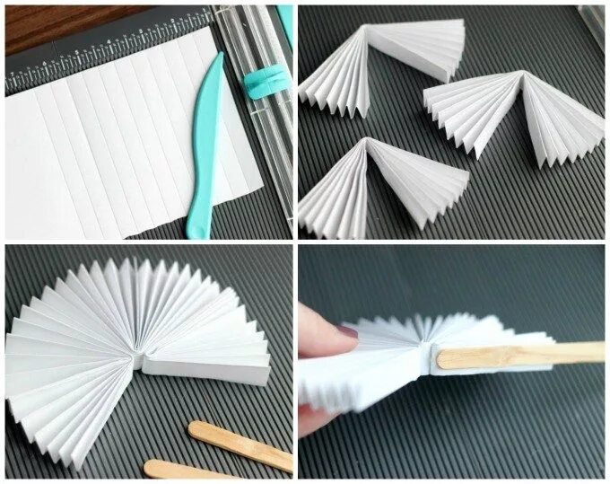 Поделки фото из бумаги сделать DIY Pocket Fan Craft stick crafts, Hand fans diy, Creative crafts