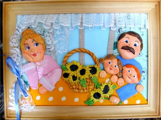 Поделки фото семья Картины из соленого теста " Для детей и родителей