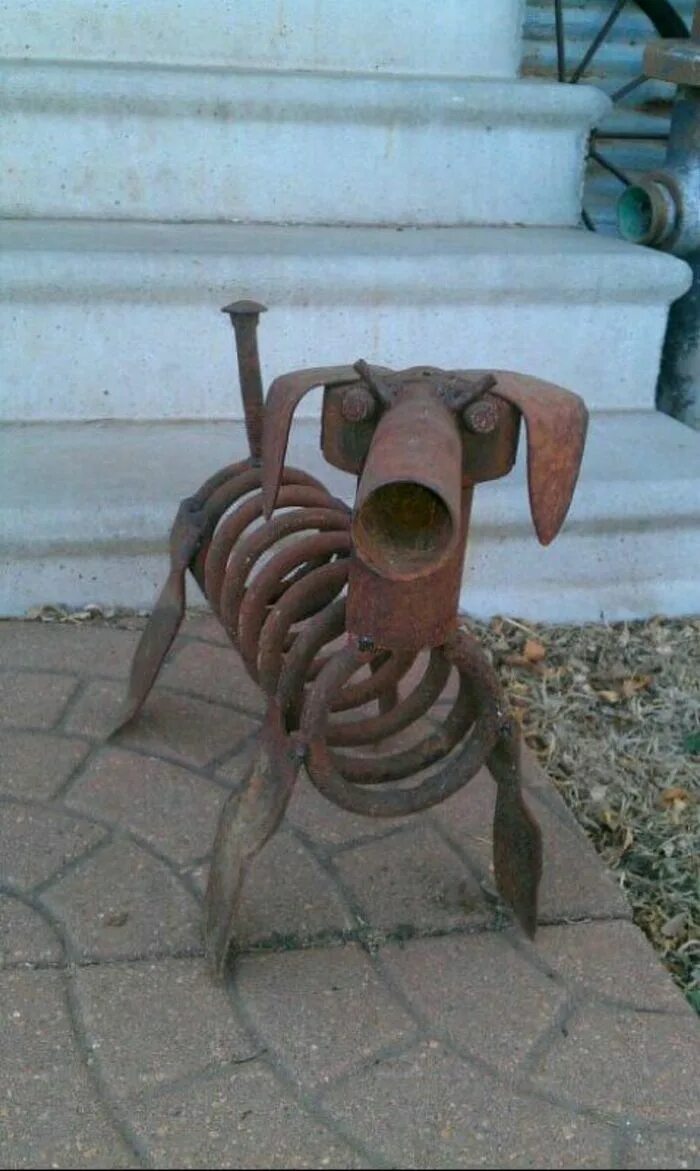 Поделки из арматуры фото Rostige Gartendeko- 51 DIY Ideen für Schrottkunst Scrap metal art, Metal tree wa