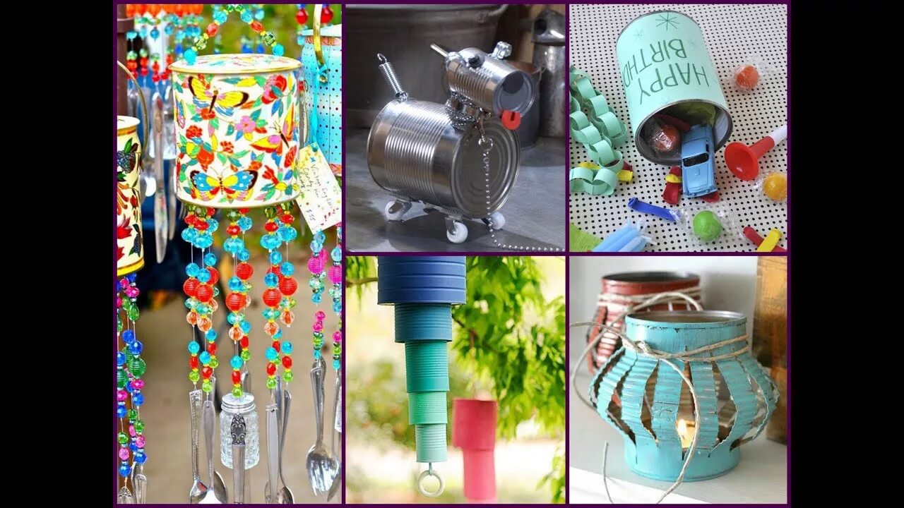Поделки из банок фото DIY Tin Can Crafts Ideas - Recycled Home Decor - YouTube