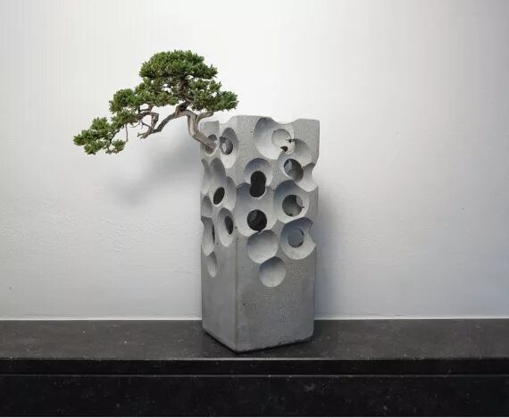 Поделки из бетона фото Nr.11 Concrete Vase alien Object Bubbles - Etsy Concrete vases, Concrete art, Co